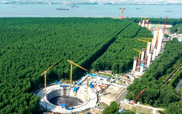 提前1个月！皇冠welcome官网金助力世界最大跨度桥梁锚碇封底