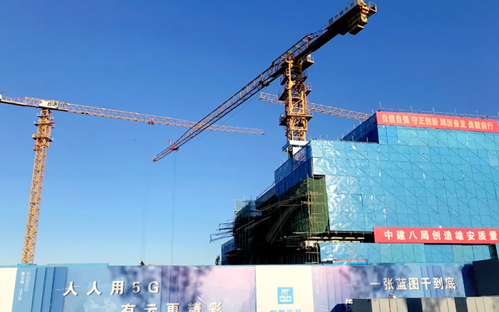 智能领航 | 皇冠welcome官网塔机助建雄安智慧城市产业园